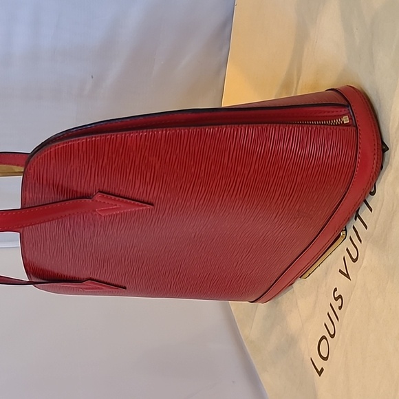 VINTAGE 1995 LOUIS VUITTON RED EPI LEATHER LUSSAC TOTE BAG VERY GOOD CONDITION - Picture 6 of 17
